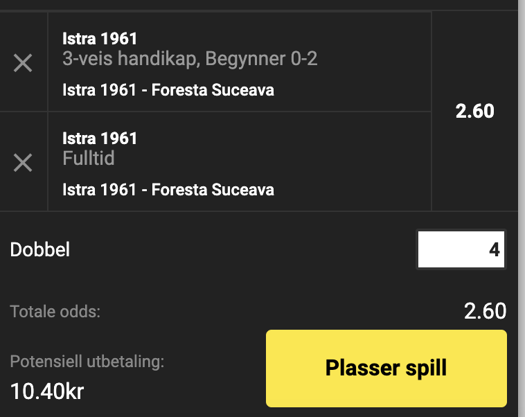andreassvendse1's tweet photo. Riktig odds rett over 2. 4units. Kambi https://t.co/f7dxLRVVCX