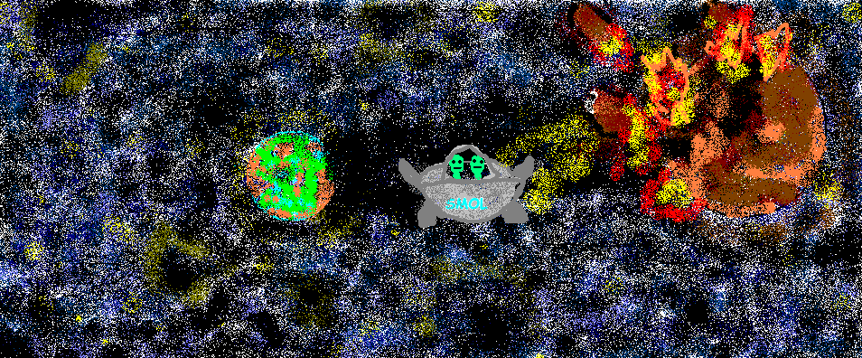 EBurge18's tweet photo. @smoliens Help! our planet Smol from the 8th dimension has been blown up we are cruisng straight for an unknown planet Ser!! Help us Frens @smoliens 

0xf5B91199105Ae2571ee5687CBc9aD2c24451dF7D https://t.co/YUkqxyRXnN