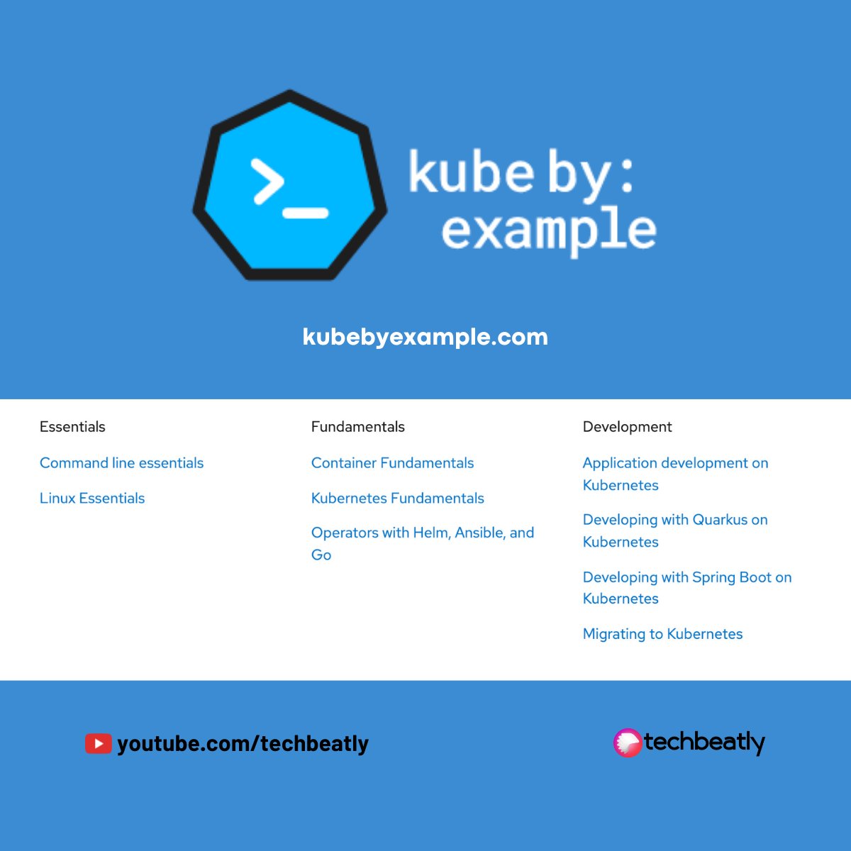 techbeatly's tweet photo. Do you want to learn Kubernetes with examples ?

Check: https://t.co/34pp8fhCX0  

KBE providing multiple learning paths including Linux essentials  and container fundamentals.

Follow @techbeatly 

#kubernetes #kbe #kubernetesbyexample #container #freecourse #techbeatly https://t.co/yDcCGgN8ph