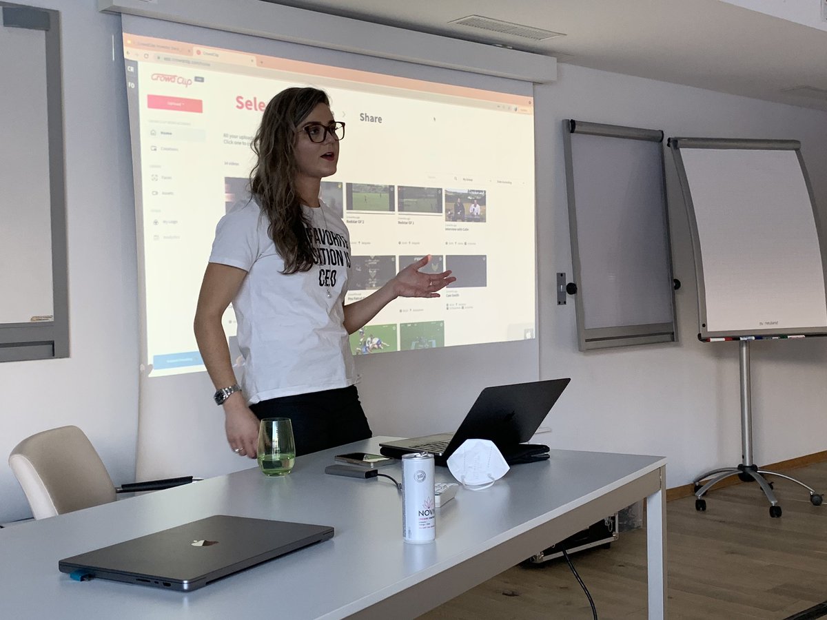 .<a href="/naomihenn/">Naomi Francesca Henn</a>, CEO and Founder of <a href="/crowdclip/">crowdclip</a> from Australia 🇦🇺 sharing a demo of her platform that enables fast, easy, and real time video clip production and social posting combining UGC and professional sports clips. Sports clubs want fans to upload content and turn into NFTs.