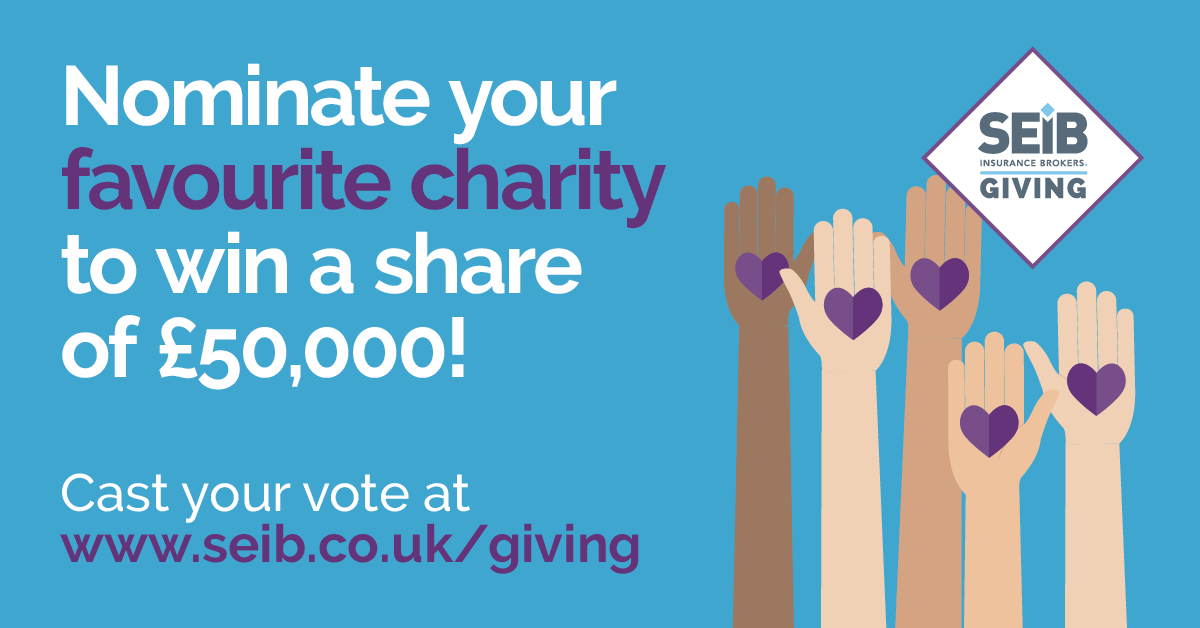 Do you know a charity that would benefit from a share of our £50,000 giving pot? 

There are only two days left to nominate, make your vote count - bit.ly/SEIBgiving

 #SEIBGiving