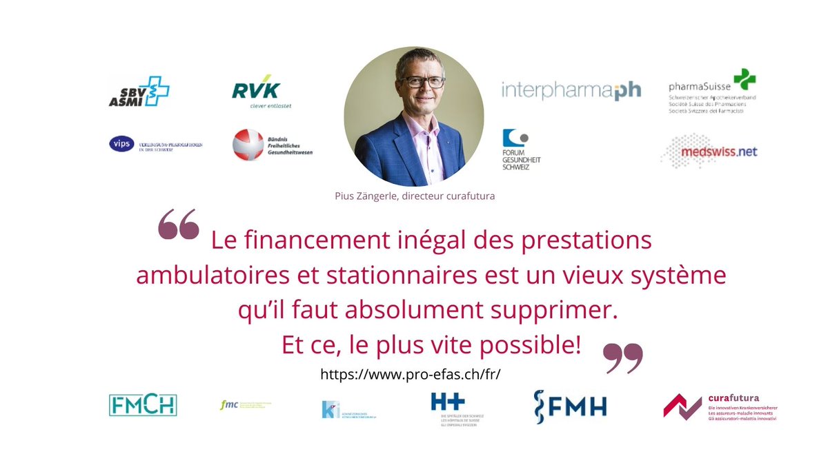 curafutura's tweet photo. Pour le financement uniforme des prestations ambulatoires et stationnaires. @zaengerle 

#proefas #curafutura #efas #avenir #santépublique #ambulatoires #stationnaires #fmh #pharma https://t.co/35CgapgS6c
