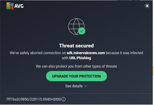 peterpudaite's tweet photo. Hey @minervaknows, this popped up today....
@clickup this is happening while on the web app.
@AVGFree can you provide more details about the threat?
#phishing #malware https://t.co/WYzVDP0oUa