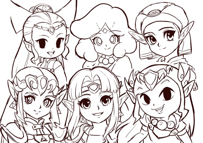 どの姫様がお好きですか?(ゼルダ姫描き分けチャレンジ)

細かい装飾は省いてるけどそこはカラーにした時にでも。リンク以上に世界観に合わせてデザインされてるの本当にすごい。まねるのも一苦労😂
#ゼルダの伝説 #ZELDA 