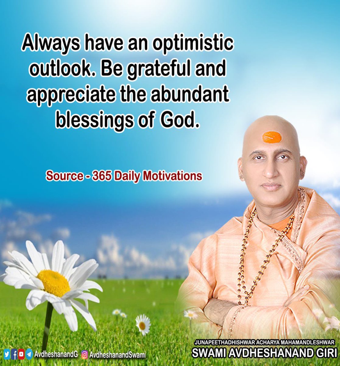 AvdheshanandG's tweet photo. समय प्रबंधन,आर्थिक शुचिता-संयम व आत्म-अनुशासन ही जीवन प्रगति के मूल मंत्र हैं।वस्तुतः समस्त अवसरों-योजनाओं और संभावनाओं का एकमात्र आधार वर्तमान है।अतः वर्तमान में अप्रमत्त, सत्कर्म संलग्न व पुरुषार्थी रहें ! वर्तमान ही जीवन निर्माण की आधारशिला है। #MotivationalQuotes #स्वाध्याय https://t.co/Tp0KmBhQl9