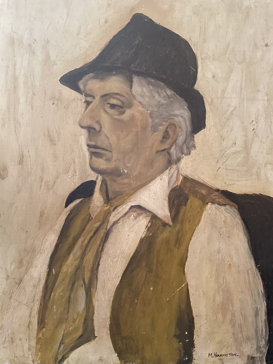John_ostermalm's tweet photo. @FrankOnTheRadio my dad passed away in November and I found this painting he did of Quentin Crisp circa 1970 https://t.co/c9OLD7h5jU