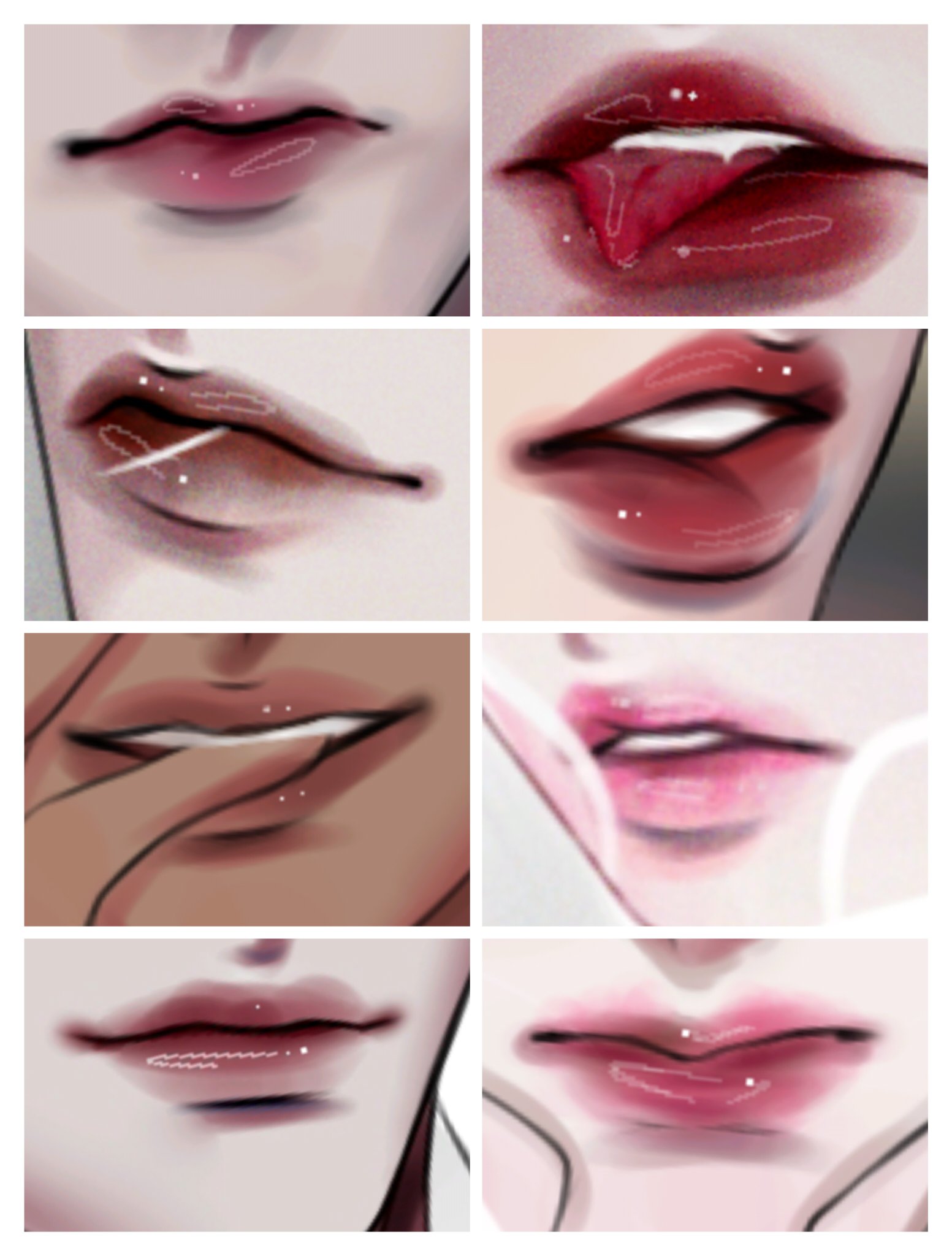 How to Draw Aesthetic Lips Step by Step Guide - Drawing All
