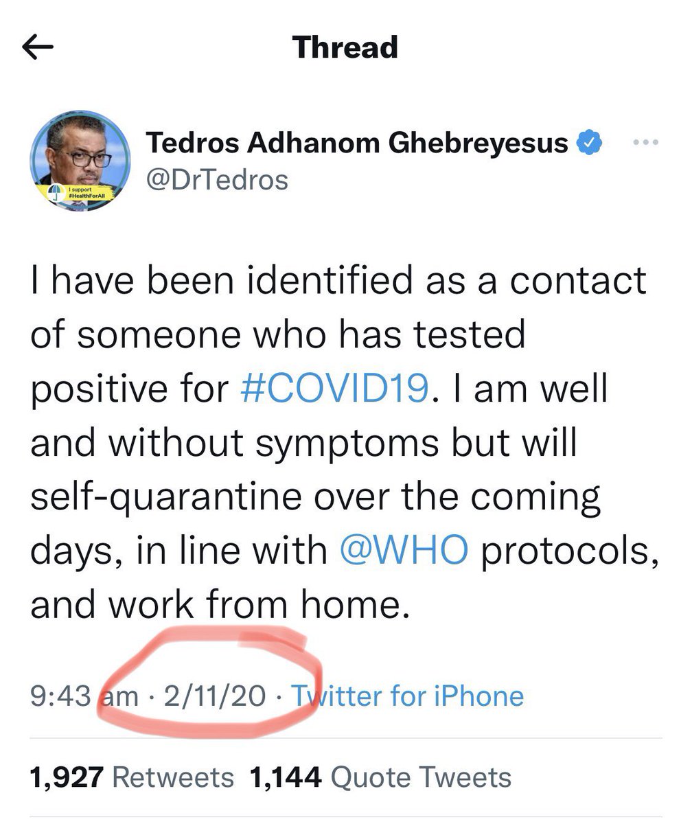TSelassie1's tweet photo. @DrTedros used #COVID as cover to take part in #TPLF’s terrorist attack on #Ethiopia. Somehow, hours b4 the attack, @WHO’s chief claimed  to be a close contact &amp; decided to “work” from home for days. Convenient to bunker,  assist &amp; coordinate the terrorist attack. #NoMore https://t.co/2NzXVavcDc