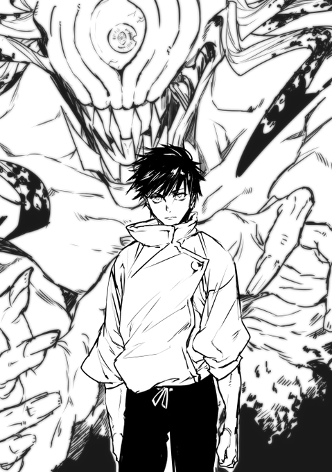 映画観てきた記念に乙骨と里香ちゃん 