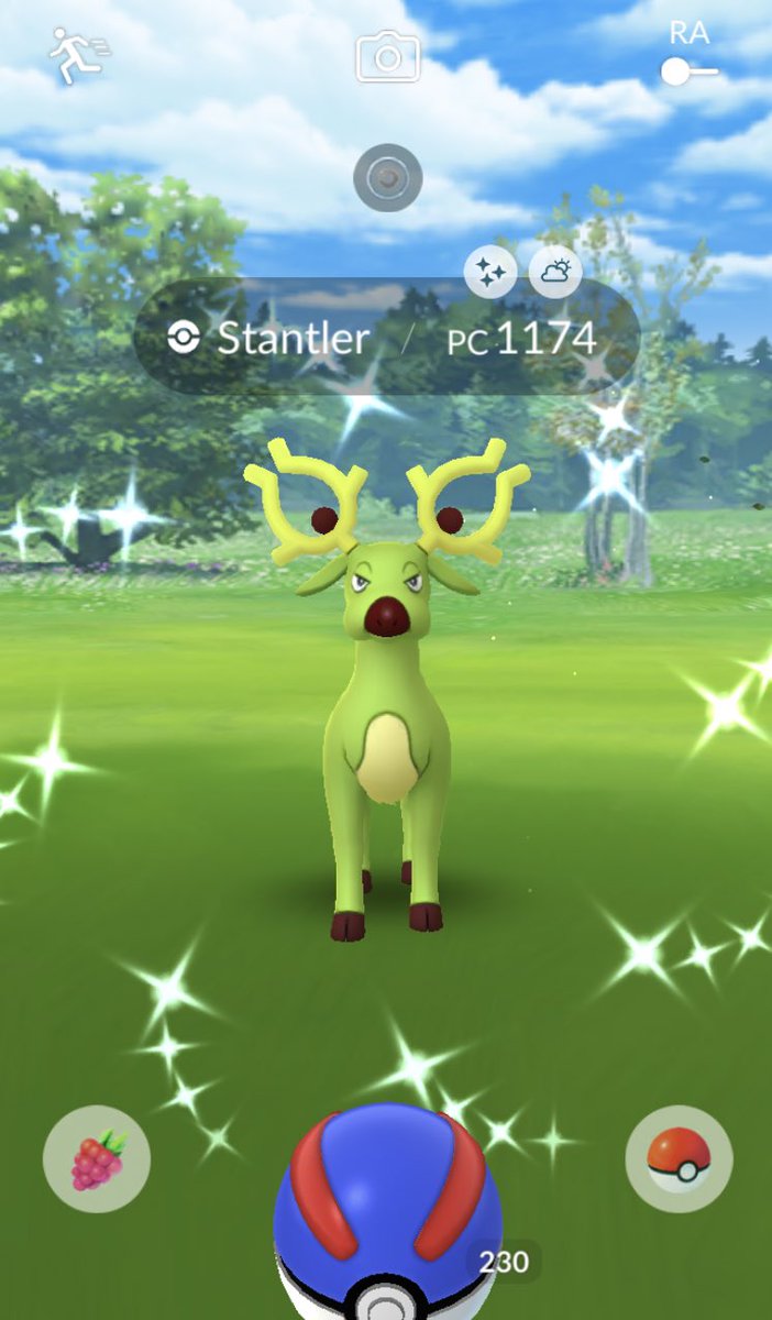 VZTX_Trainer's tweet photo. Another shiny catch at home 🏠 🍀✨🔥 #Stanler #PokemonGO #ShinyPokemon #shiny #PokemonGOfriends https://t.co/7ATGWHvIXH