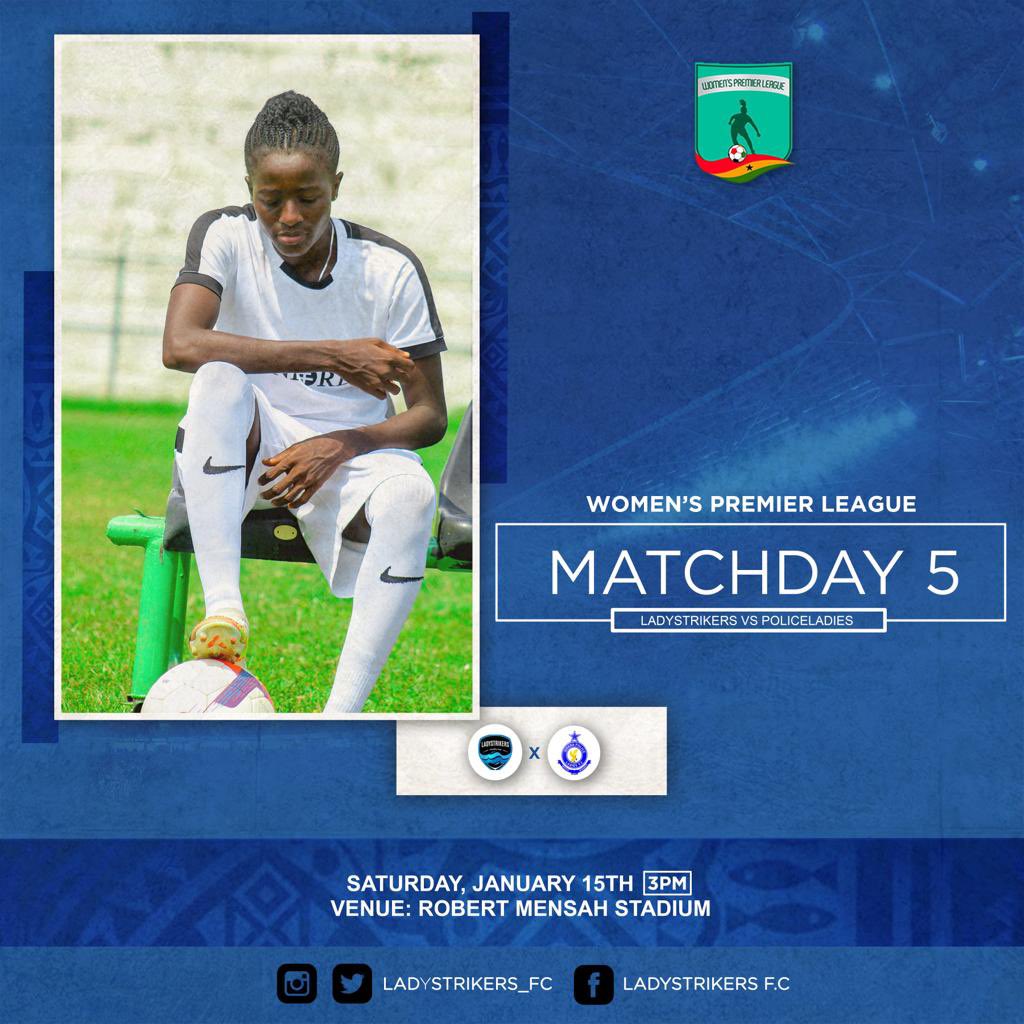 Ladystrikers_fc's tweet photo. It’s GAME DAY @ Robert Mensah Sports Stadium 🏟 3p.m #LAPOS
#Shedidthat #YesWeCan #YesWeWill #WPLwk5 @wplgh_gh @polas
We’re Ladystrikers!! 🤫 but is Police Ladies fc sure of doing this?? https://t.co/SWX4hrC6mf