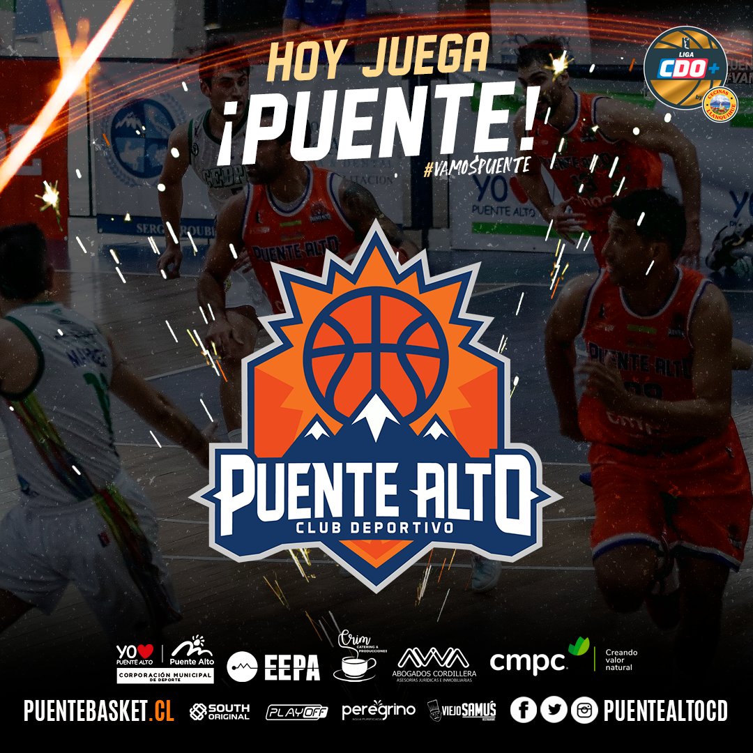 🏀 #GameDay

HOY SÁBADO desde las 19:00 horas, <a href="/puentealtocd/">Puente Alto C.D</a> visita a <a href="/basketuc/">BasketUC</a> por una nueva fecha de la Liga CDO+ By Cecinas Llanquihue. ¡El partido se jugará en el Edificio de Deportes UC y será transmitido EN VIVO a través de la plataforma #LNBTV!.

#VamosPuente