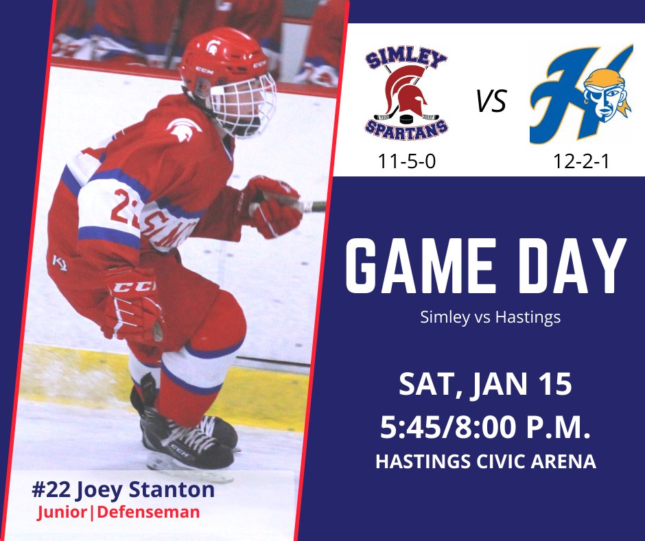 ‼️GAME DAY‼️
Spartans are on the road tonight going head to head with the Hastings Raiders for a great night of hockey!  GO SPARTANS!!🏒 
<a href="/RaiderBoysPuck/">Hastings H.S. Boys Hockey</a>