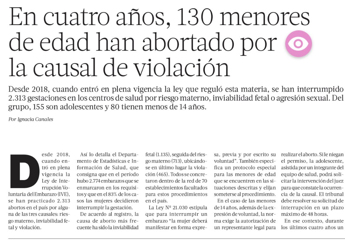 edu_castillo's tweet photo. En cuatro año, 130 menores de edad han abortado por la causal de violación. 5 tenían 11 años, 18 con 12 años y 34 con 13 años 🥺💔 https://t.co/tARiELiqjT