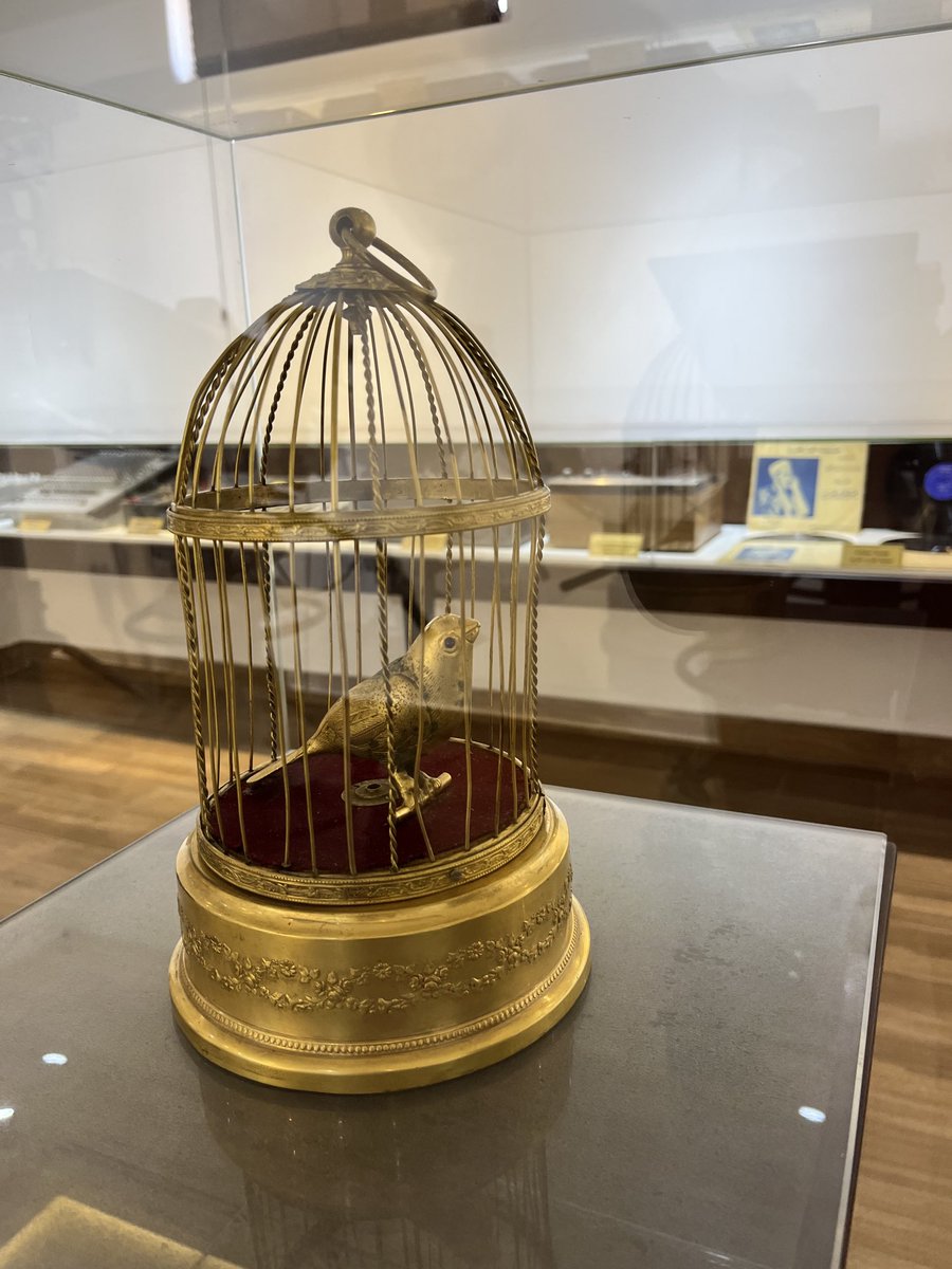 A little known piece of Iraqi history at the new Iraqi Media Museum: this mechanical singing bird was presented by Adolph Hitler to King Ghazi on the opening of Iraqi state radio in 1936. A recording of its song still opens state radio broadcasts.