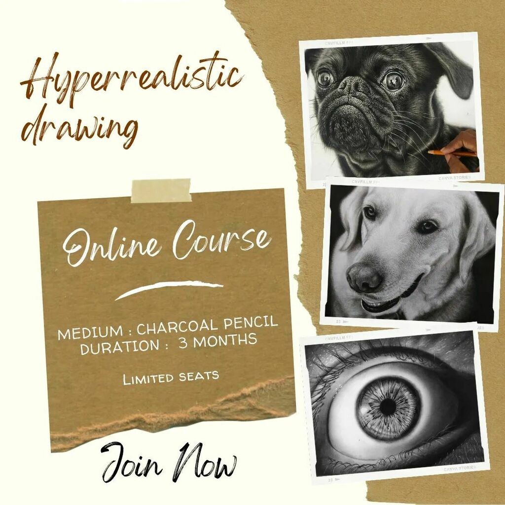 New batch starting soon!
Learn to draw hyperrealistic drawings in 3 months using charcoal pencils
Time : Sunday 10 am-12.30 pm.
Starting on 23 Jan 2022.
Limited seats.
For queries contact : +91 9741802715 .
 In association with @tagmangoofficial

#haripr… instagr.am/p/CYwUopnBFIS/