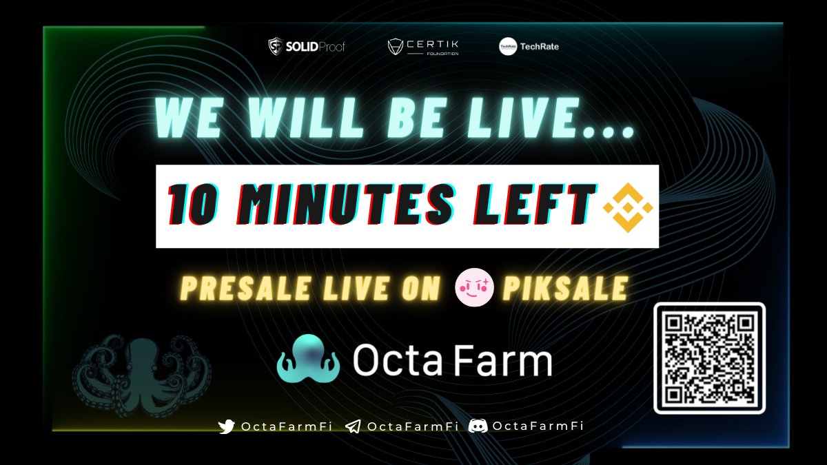 🔥 Last 10 mins left - Pre-sale will be live on PinkSale.
Only use this link to participate:

pinksale.finance/#/launchpad/0x…

No one is banned chat is muted to avoid spam wait for the official announcement about the presale.