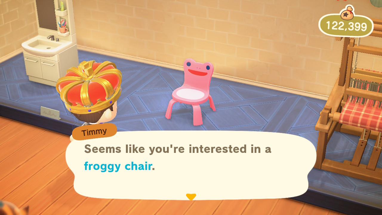 Animal crossing floor chair sales