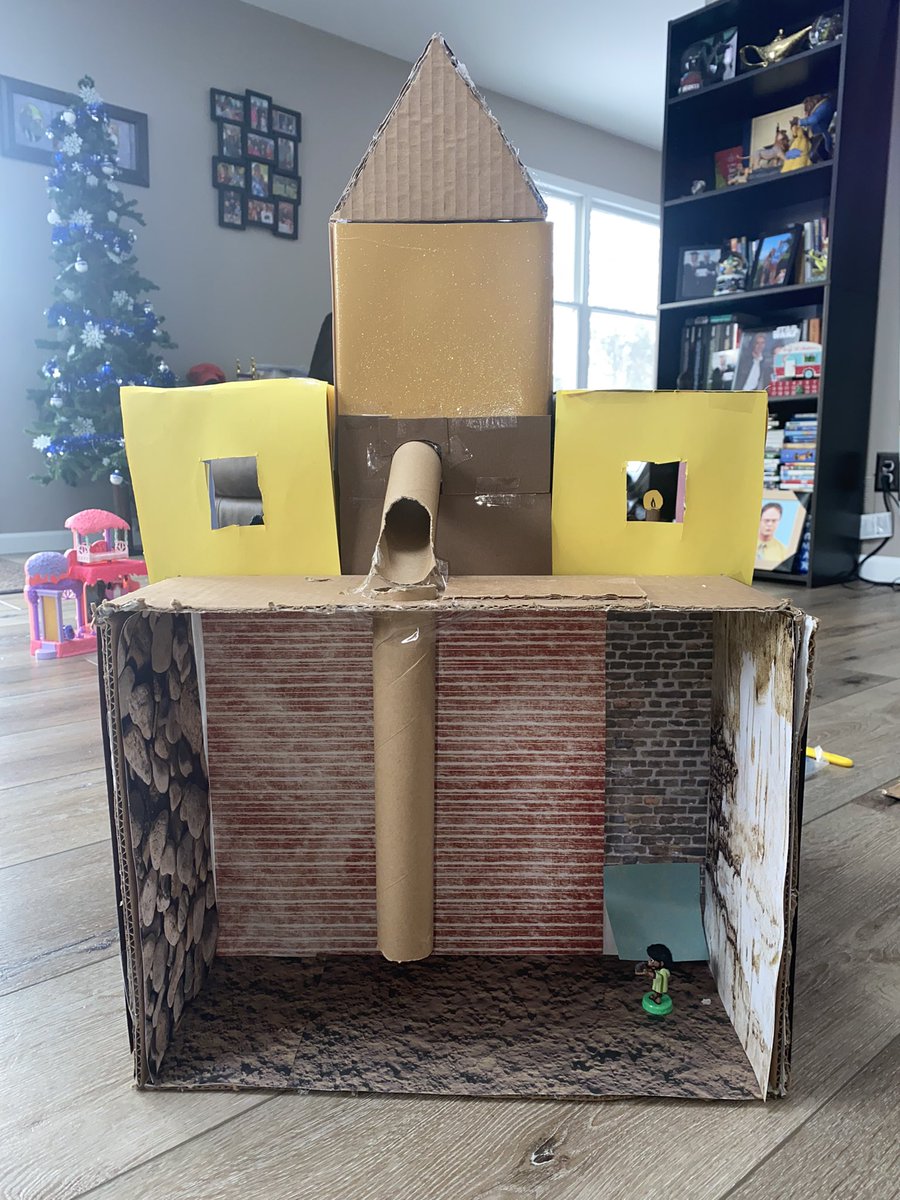 ecarlsonshs's tweet photo. Weekend #STEM fun: Rachel and I built a cardboard @DisneyEncanto play set with a Bruno hideaway. @Lin_Manuel https://t.co/Xs7VmJbnce https://t.co/XpRLtpagEh