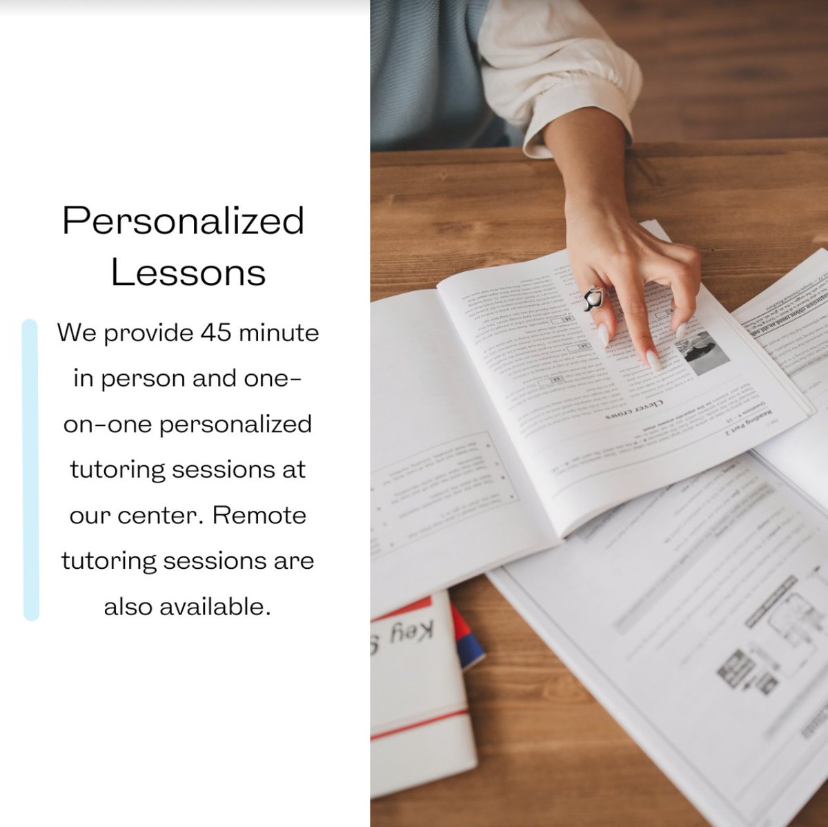 At our center, we focus on YOU during our sessions. Each session is individualized and private to ensure your children receive the best quality tutoring or mentoring possible. 
.
.
#privatetutoring #privatementoring #mentor #academicmentor #BMLC