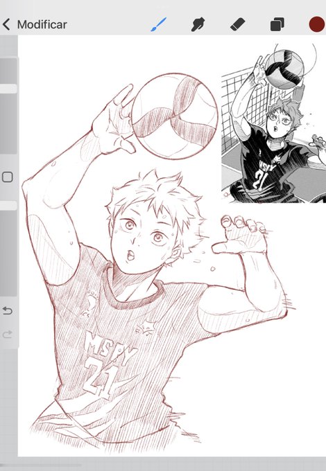 Drawing Hinata is a great warm up ;-; 