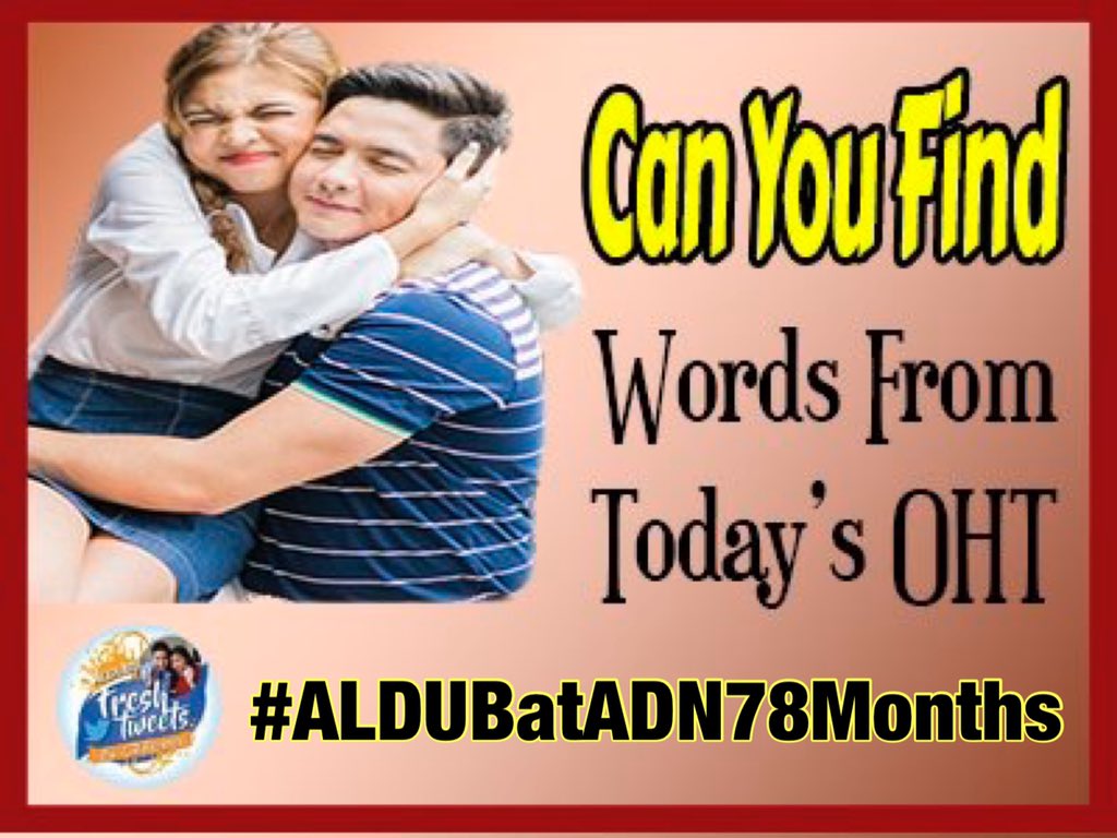 Game 4 Word Hunt #ALDUBatADN78Months 
<a href="/elaineRequina2x/">@SisElaine❤</a> <a href="/GlianeMarienell/">Marienell Gliane</a> <a href="/clarita_mate/">Clarita Mate</a> <a href="/OctNov_0503/">november rain</a> <a href="/icanBestrong02/">@HeartOfMaine1🌸</a> <a href="/NoraNoraCampos/">❤️🌺</a> <a href="/Cassy1614/">@Cthoughts4</a> <a href="/momshiehoties1/">@SanaAll🥰</a> <a href="/aldubcgt1/">🌷aldubcgt1🍁 (Parody acct)</a> <a href="/lac_san/">SanLac</a> <a href="/ginsanlaxa11/">Ginzky 🤍❤️🤍</a>