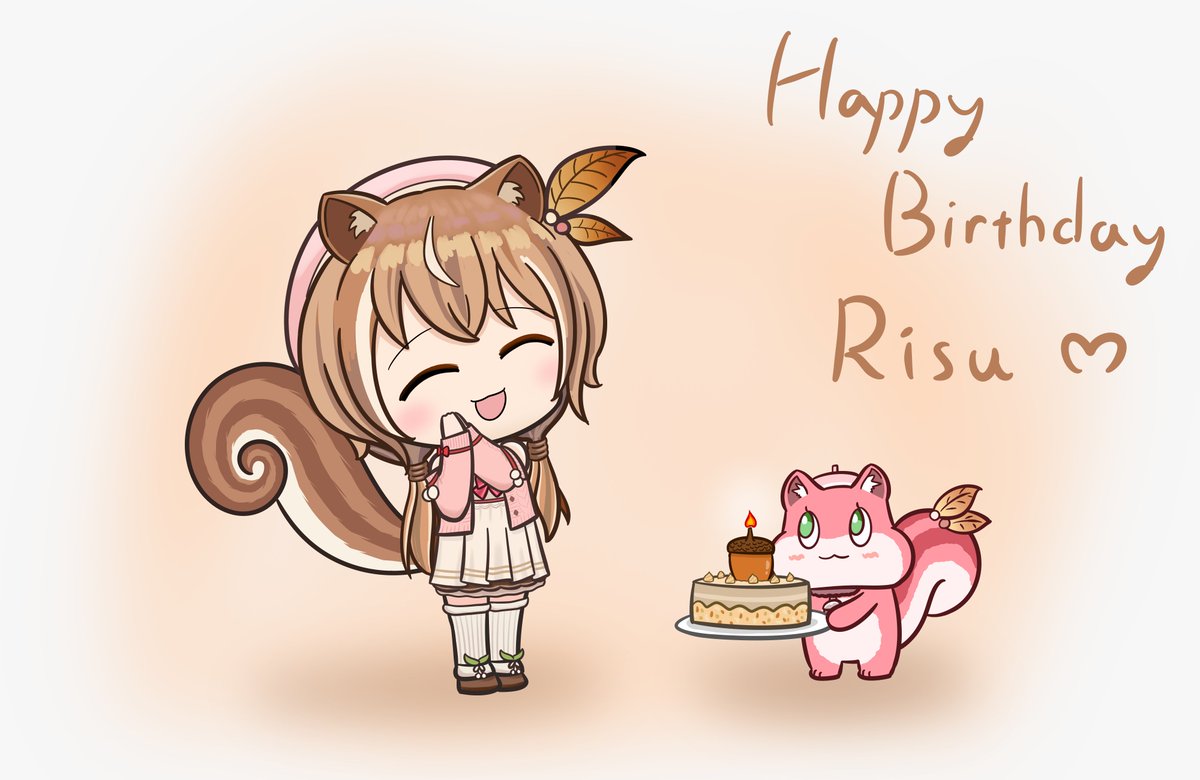 「Happy Birthday Risu ~  #GambaRisu #Happy」|m-pienのイラスト
