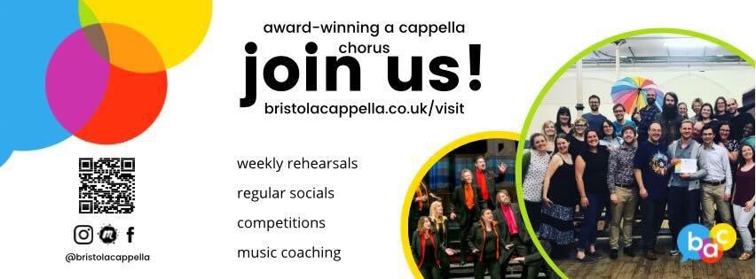BrizACappella's tweet photo. Bristol A Cappella’s New Singers Evening is on Tuesday 18 January at 7:30pm! 🤩 It’s free to come along and we’ll start learning a new song together.🎶

We’re particularly looking for tenors but are welcoming all voice parts! Want more info?👉 https://t.co/xfutrpwLrS https://t.co/hIEueF5KlS