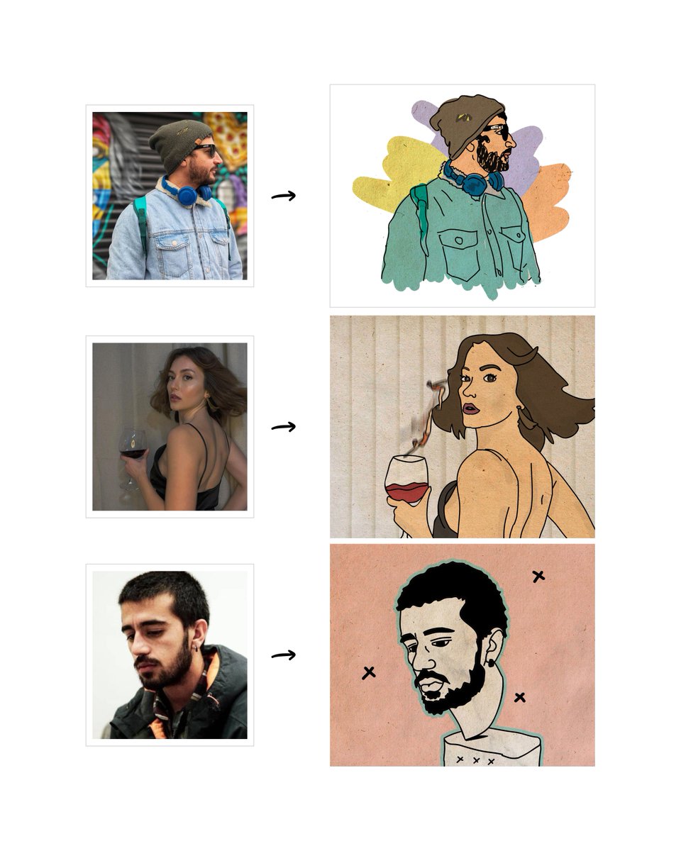 gelen istekler üzerine yeni bir çekiliş:)  bu tweeti beğenip beni takip eden kişiler arasından 5 kişinin istediği bir fotoğrafının karikatürünü çiziyorum. 

(24 ocak akşamına kadar katılabilirsiniz.)