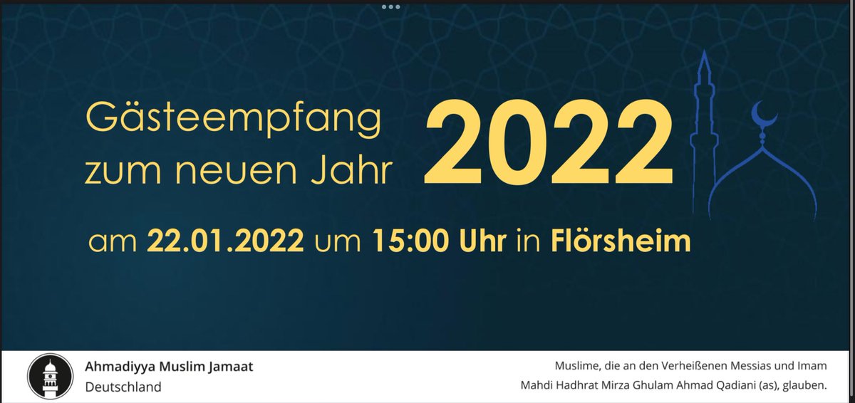 AtaMoschee's tweet photo. Online-Link: https://t.co/Qsk74bA81a
Link zum Veranstaltungskalender der Stadt Flörsheim am Main: https://t.co/RYrW4vdZxM
#neujahresempfang
#atamoscheeflörsheim
#ahmadiyya
#amj
#amjde https://t.co/KU1OWQSPhp