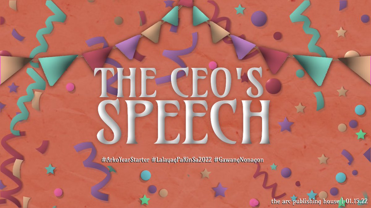 ArkoEvents's tweet photo. ⠀
⠀ 
           CEO’s SPEECH

           #ArkoYearStarter 
           #LalayagPaRinSa2022
           #GawangNonagon

⠀ https://t.co/fiDYn7KNDF