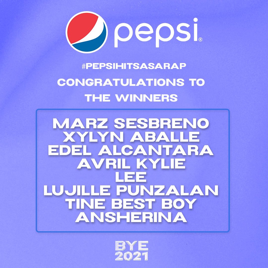Congratulations to the winners of Pepsi’s Hit In Emojis game! Please send us a message to know how to claim your prize. #PepsiHitSaSarap 🥳🏆👏🏼