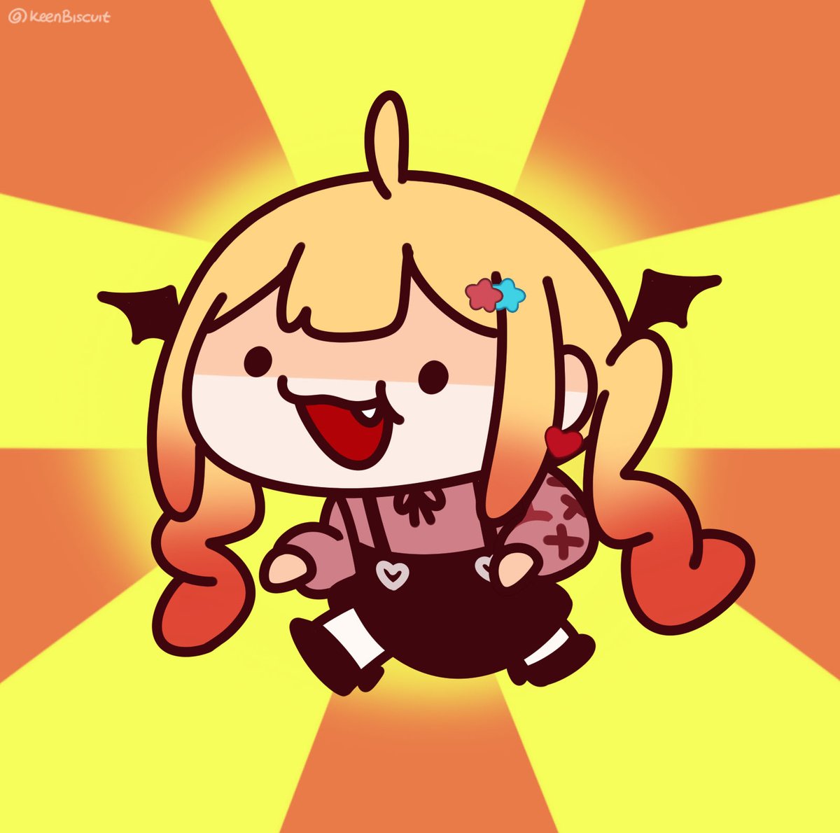 yozora mel 1girl solo jirai kei blonde hair twintails :3 chibi  illustration images