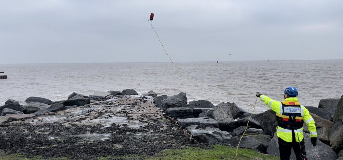 Britain’s most easterly throwline throw at Ness Point, Lowestoft for 200th birthday celebrations. #CG200