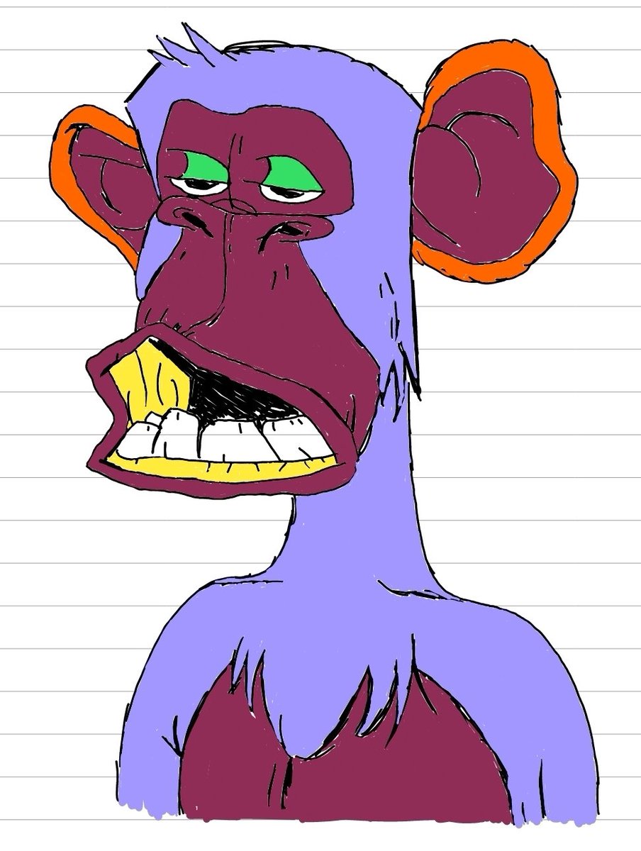 So <a href="/BoredApeYC/">Bored Ape Yacht Club 🍌</a>, I am done drawing my own #BoredApe #NFT and I wondered if I am allowed to join you.
#NFTs #NFTCommunity