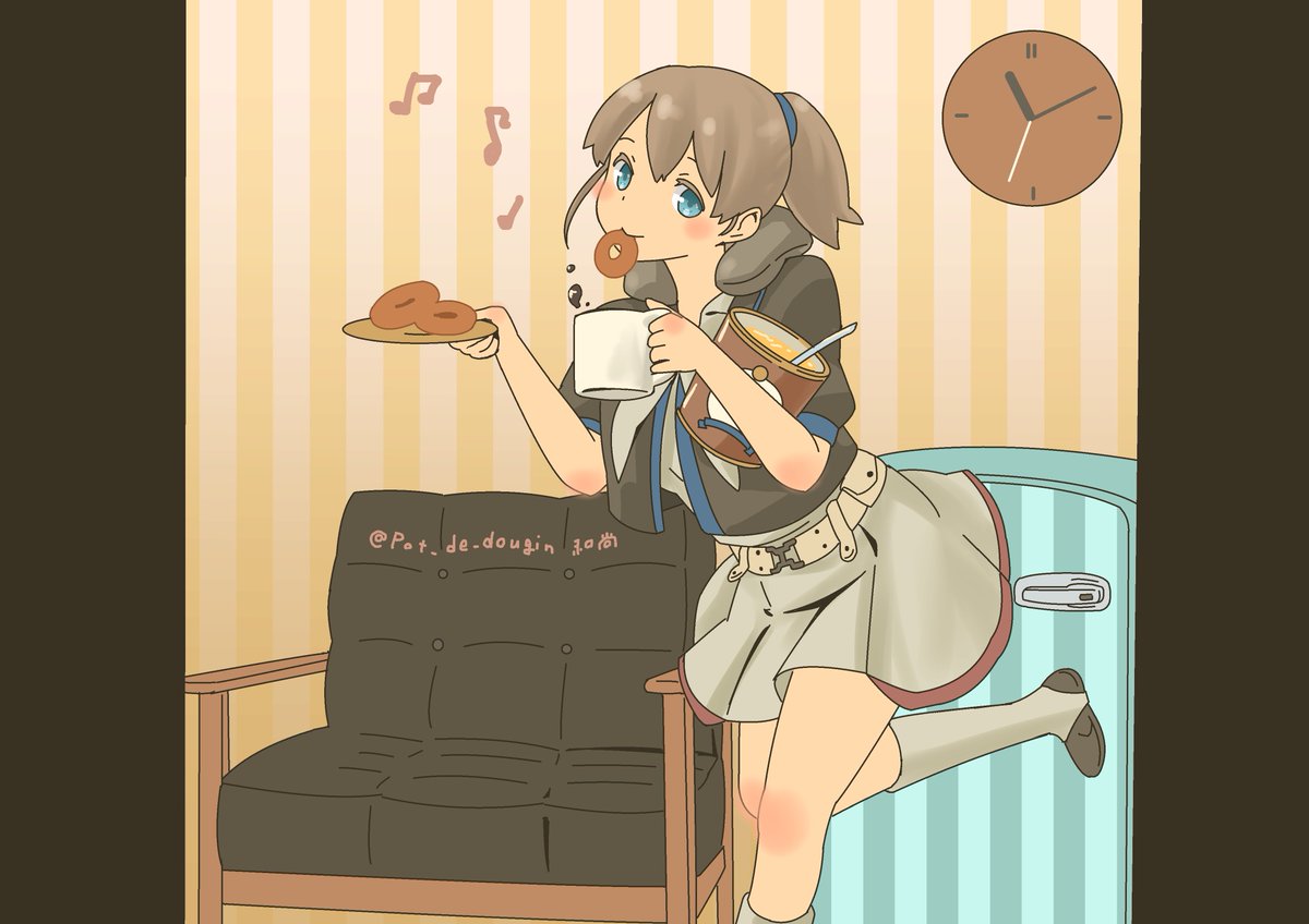 艦これ「これから映画鑑賞のインピッピ♪

#艦これ 」|Pot＊deのイラスト