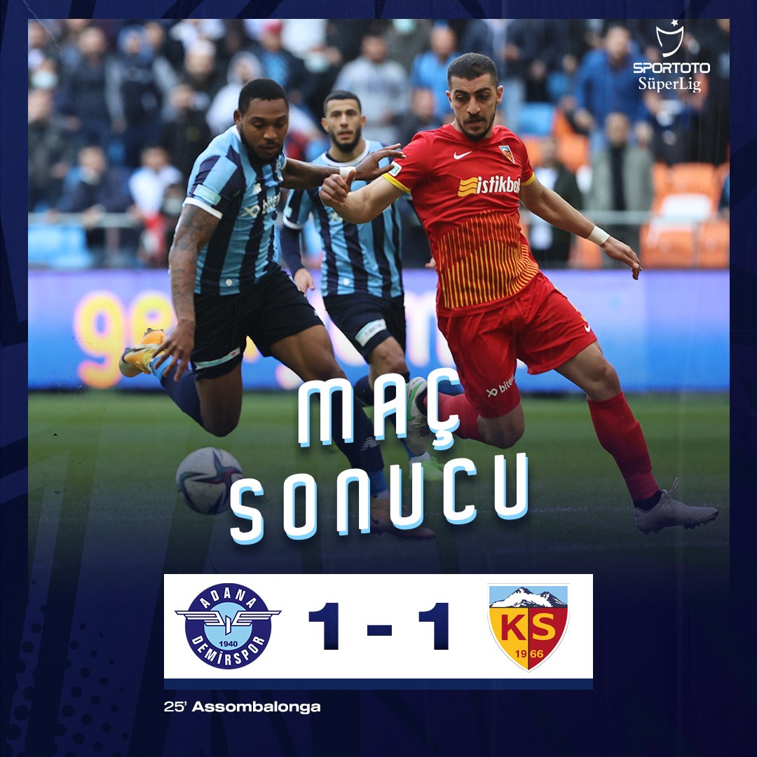 Maç Sonucu

Adana Demirspor 1 - 1 Yukatel Kayserispor

⚡️ #MaviŞimşekler #ADSvKYS