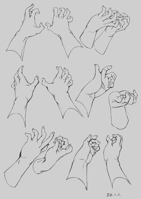 正月のスケッチ👐 