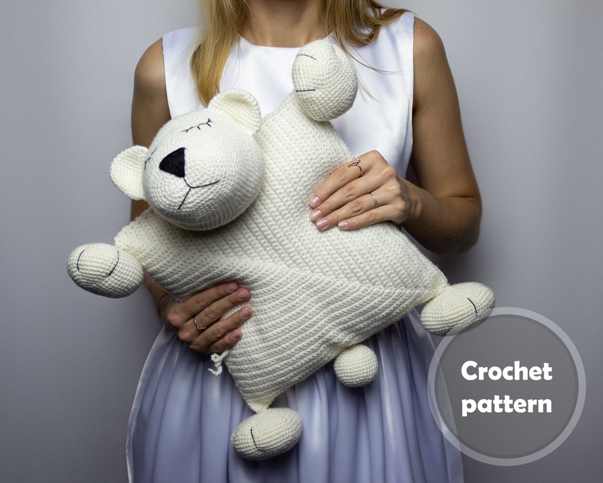 ClothesForCat's tweet photo. Excited to share the latest addition to my #etsy shop: Crochet Polar Bear Pillow Pattern PDF, Crochet Interior Baby Stuffed Bear Pillow PDF Pattern https://t.co/YNsTv2v9wm #babyshower #crochet #christmas #bearcrochetpattern #pillowpatternpdf #crochetpillowbear #interio https://t.co/H8uKqmzqbW