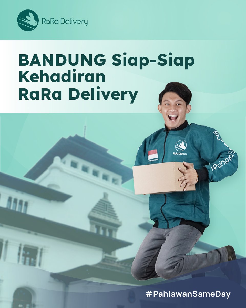 Yeay! RaRa Delivery sebentar lagi akan segera hadir di Bandung Raya! 

Ini waktu yang tepat atuh untuk Aa dan Teteh yang berminat daftar jadi calon Driver RaRa Deliver. Caranya tinggal klik link yang ada di bio ya. 

#PahlawanSameDay #pengirimanbandung #kurirbandung