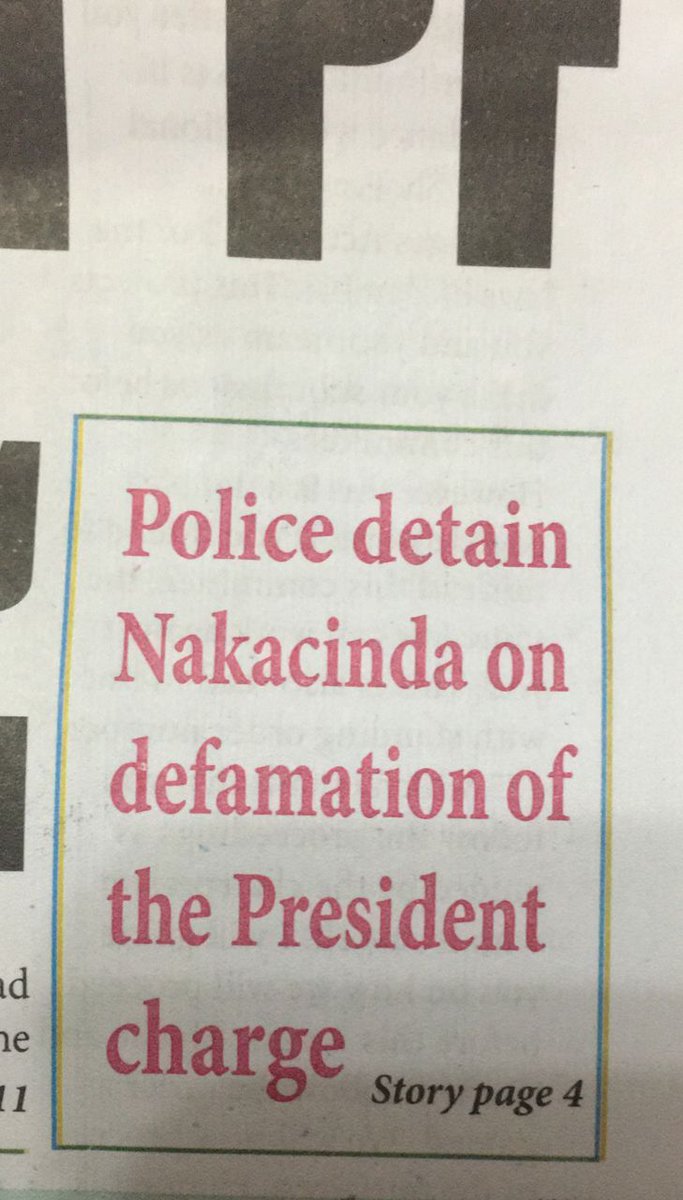 ssishuwa's tweet photo. Did the police act within the law by arresting Nakacinda? YES

Is defamation of the President a bad law? VERY BAD

Does it threaten free speech, undermine media freedom, and weaken #Zambia’s democracy? YES

SOLUTION? Move a motion to repeal it. Repeal requires a SIMPLE majority. https://t.co/4Mw7jt2jU7
