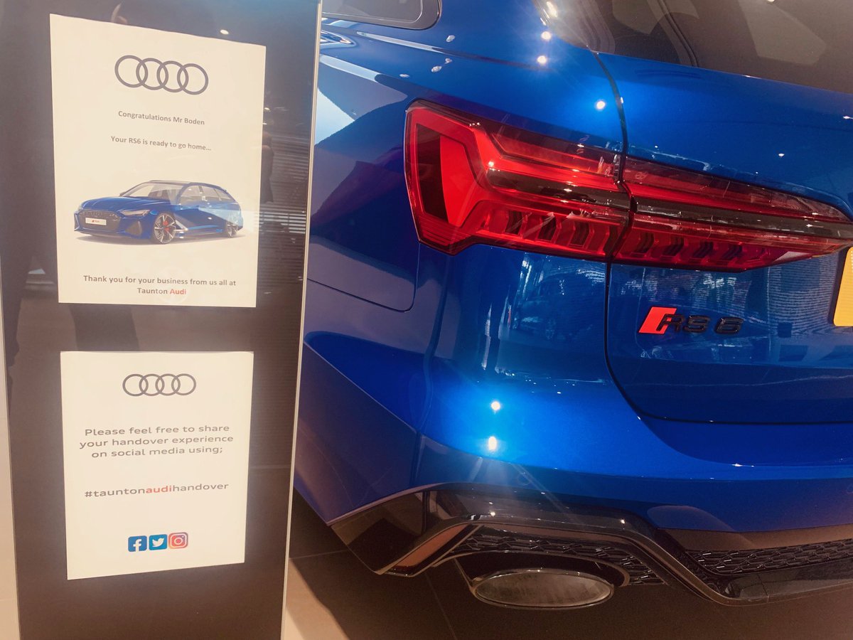 This #RS6 beauty is off to its new home … I’m sure you’ll hear it coming!

Congratulations and thank you Mr Boden for choosing Marshall #Taunton #Audi. #marshallmoments
