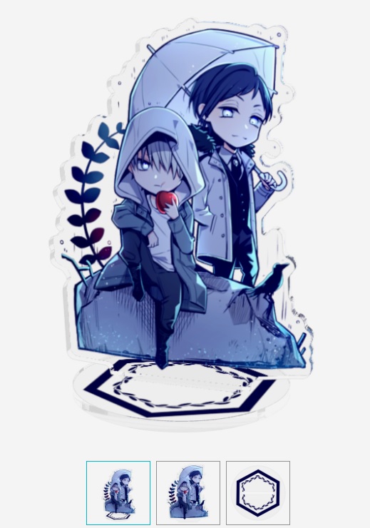 「三年前にアクスタ用に描いたイラスト。こういうアクスタまた作りたい#オリジナル 」|鴉月ルイ◆単行本発売中のイラスト