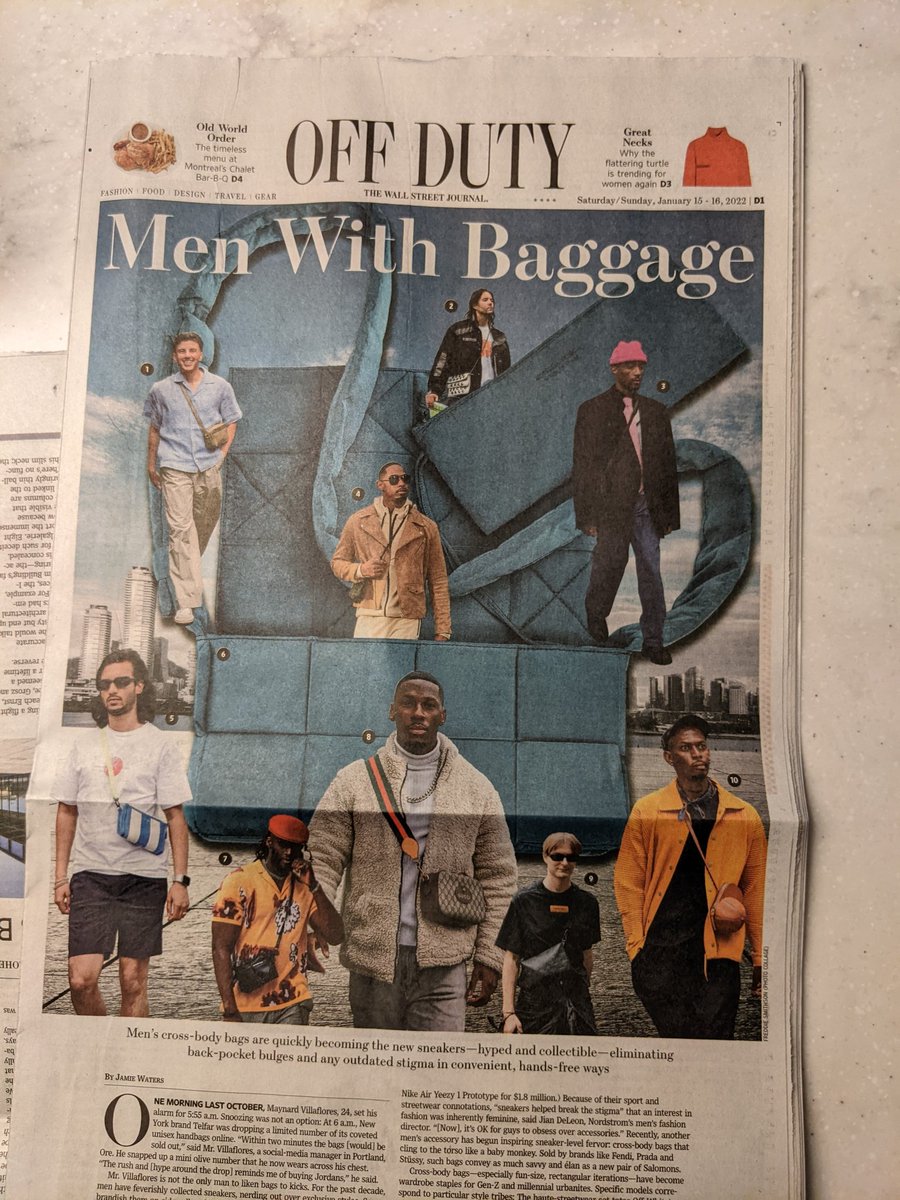 charlesepotts's tweet photo. Waking up to @wsj Weekend edition and thinking about the European #carryall 😏

#IYKYK #manpurse #murse https://t.co/grVa7kkl8B