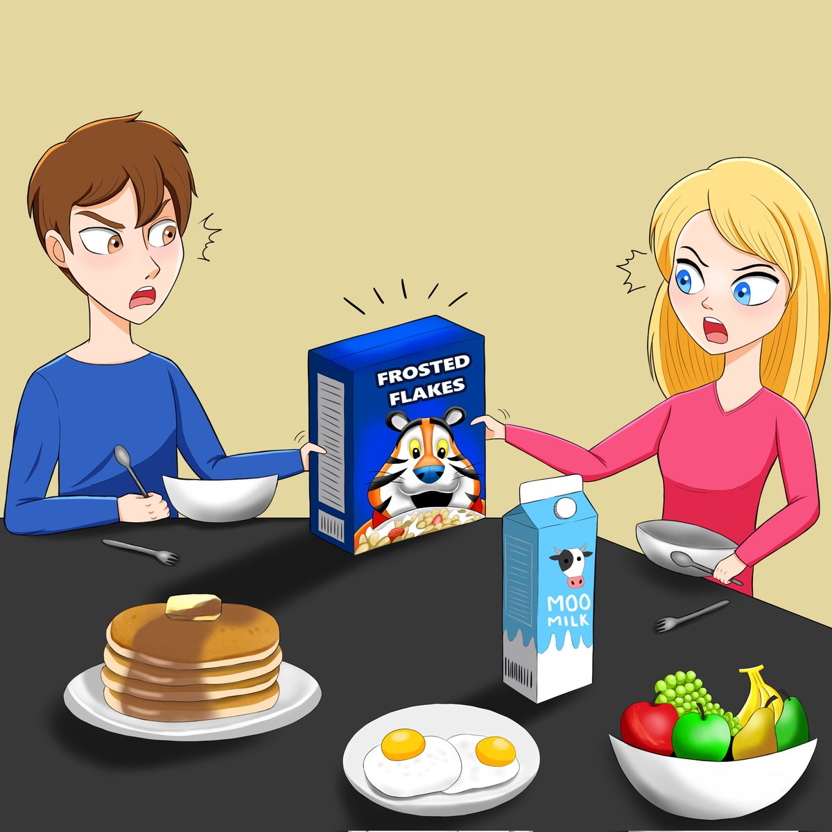 KenJH00's tweet photo. <Twins' Breakfast>
#frostedflakes #tiger #jenny #jesse #twins #daily #cartoon #cartooncharacter #comic #drawing #illustration https://t.co/akGB0tWEVb