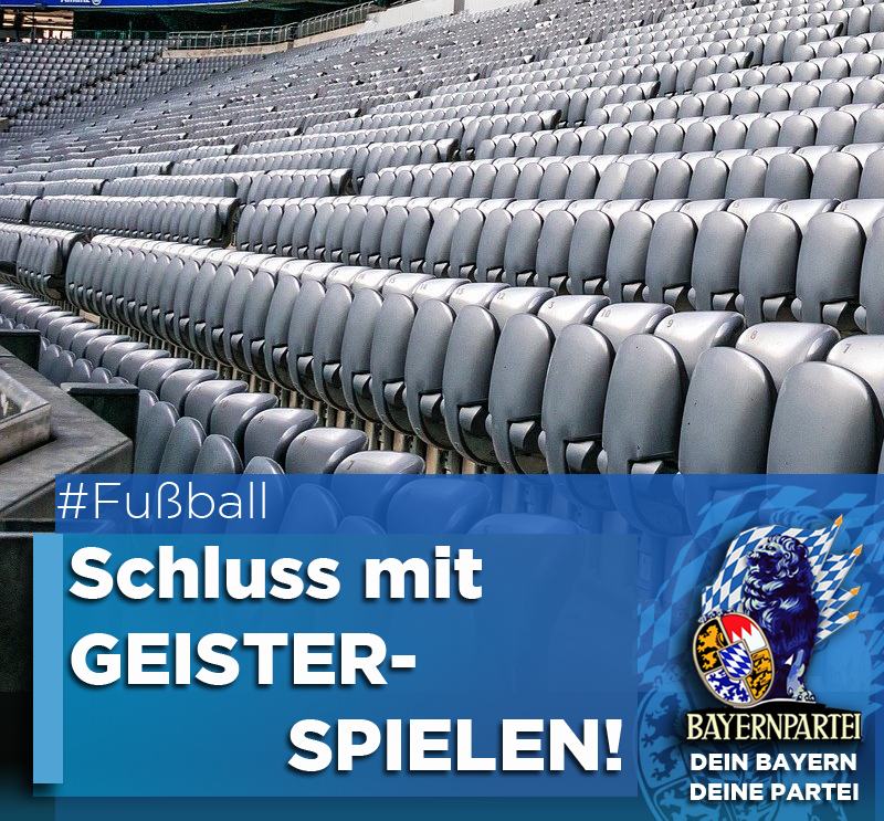 Bayernpartei's tweet photo. In Bayern sind auf Veranlassung der CSU-FW-Staatsregierung bis einschließlich 9. Februar 2022 weiterhin keine Zuschauer bei großen überregionalen Sportveranstaltungen zugelassen.
Kurios:
In Sporthallen sind bis zu 7500 Personen zulässig.
Wir fordern:
Schluss mit #Geisterspielen! https://t.co/SvnJ5zqFBi
