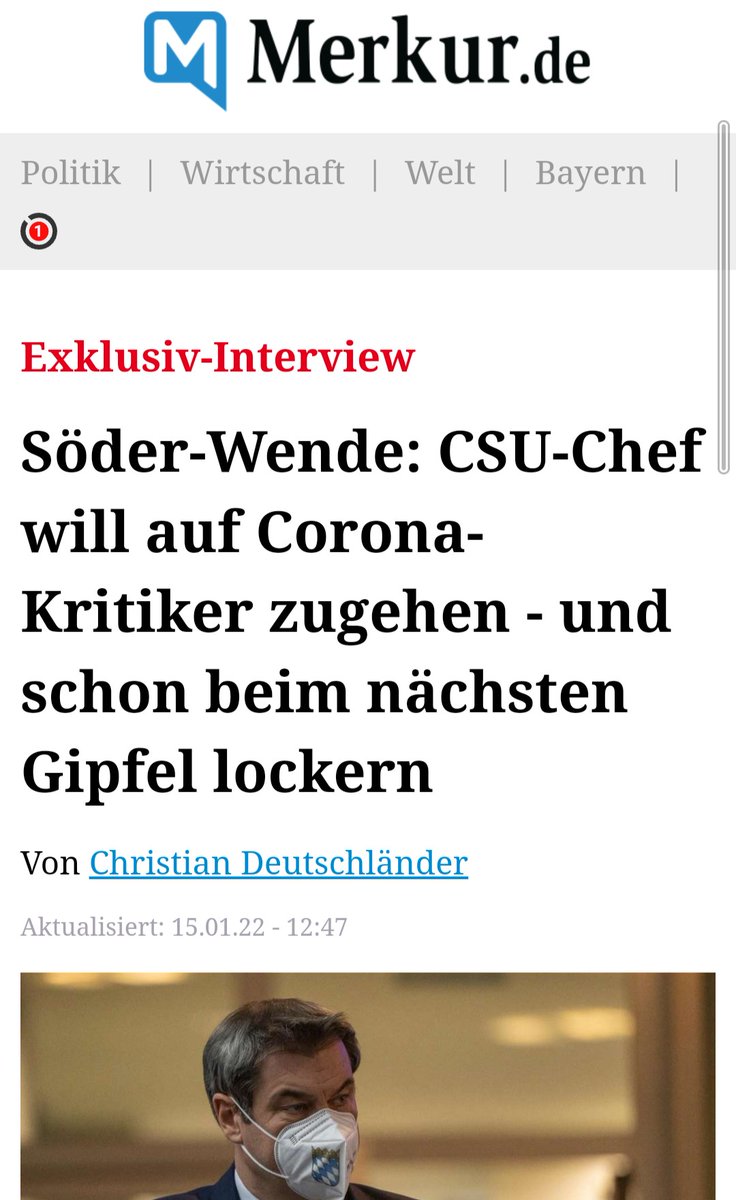 10.5.2020:
"#Söder zu #Corona-Demos: 'Dürfen nicht gleichen Fehler machen wie bei #PEGIDA'". 
15.1.2022:
"Söder-Wende: #CSU-Chef will auf Corona-Kritiker zugehen".
