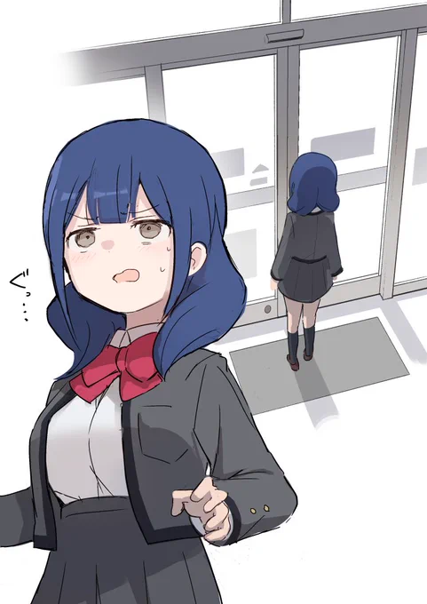 自動ドアが開かない香子ちゃん 