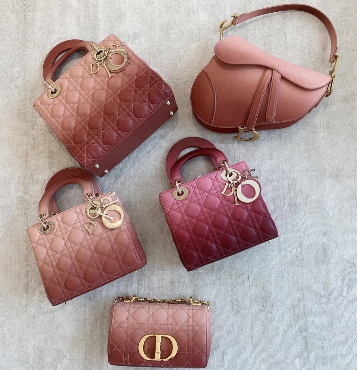 Dior gradient bags