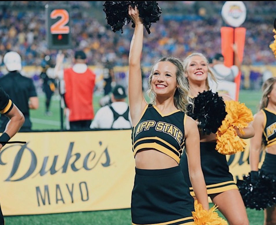 apexhsathletics's tweet image. Best Wishes to Apex High School graduate, Mary Elizabeth Beam, as she &amp;amp; @AppCheerleading compete at UCA College Nationals this morning. Good Luck Meb! GO APP! 🖤💛🖤💛 @apexcougarclub @ApexHighSchool @ApexHScheer